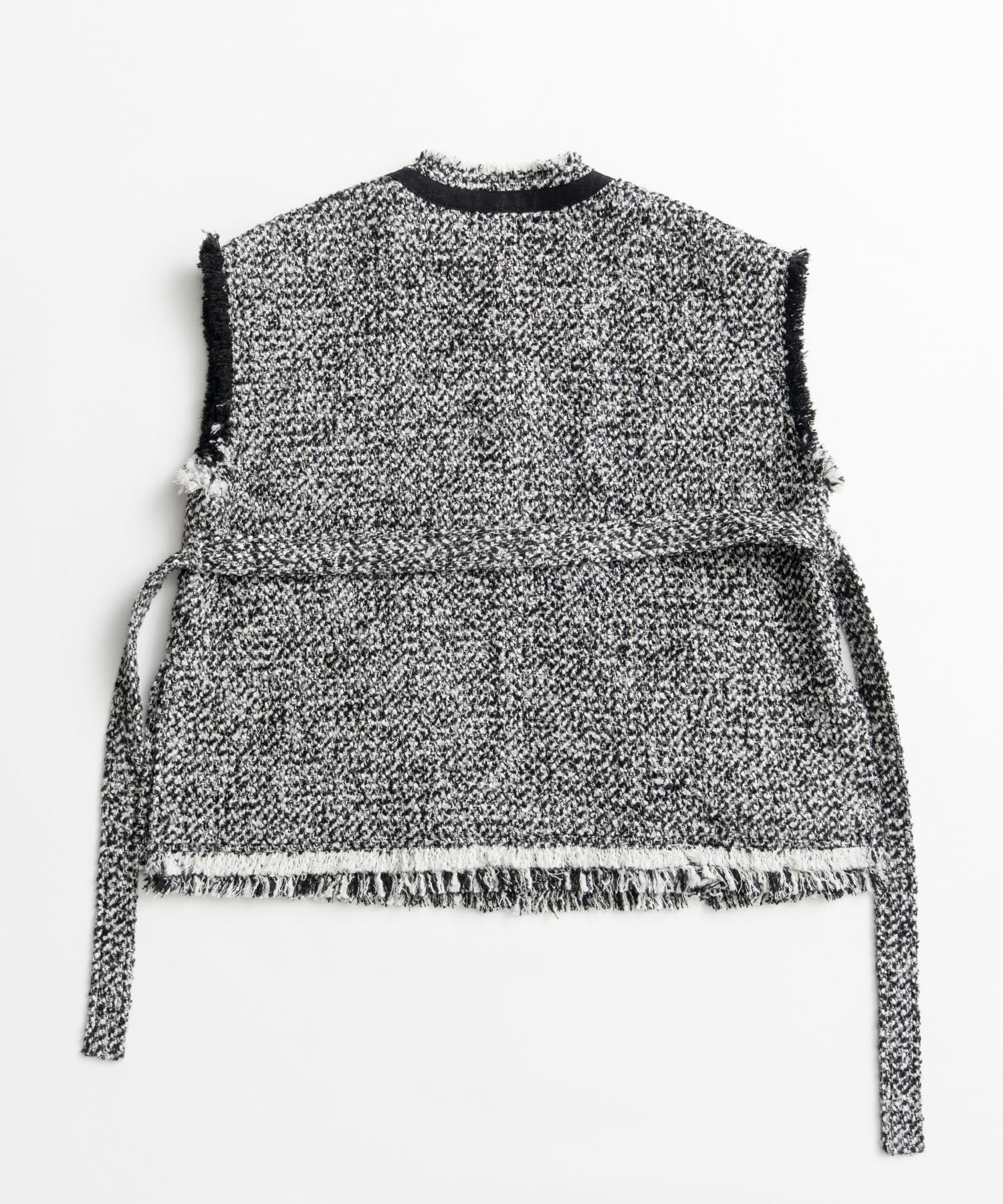 【26AUTUMN PRE-ORDER】Belted Tweed Oversized Vest