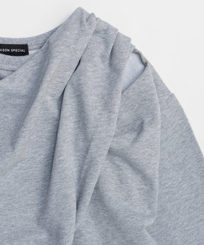 【26SPRING PRE-ORDER】Twist Cut-Off Sweat Top