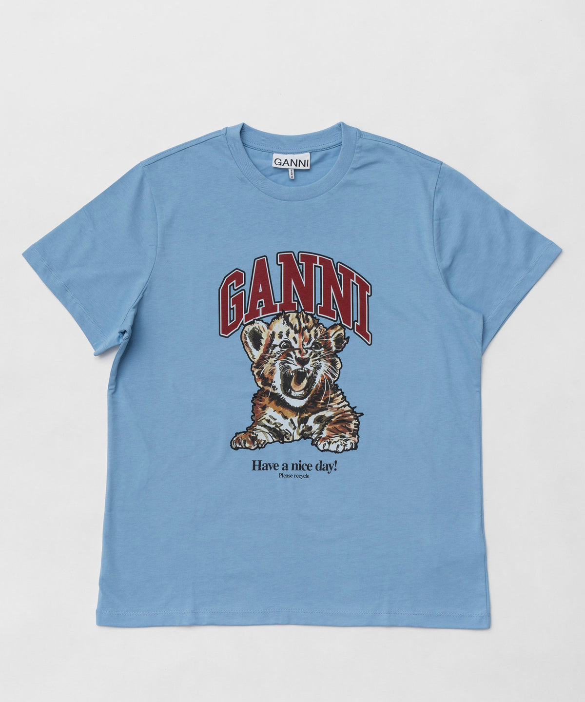 【GANNI】Basic Jersey Tiger Relaxed T-shirt