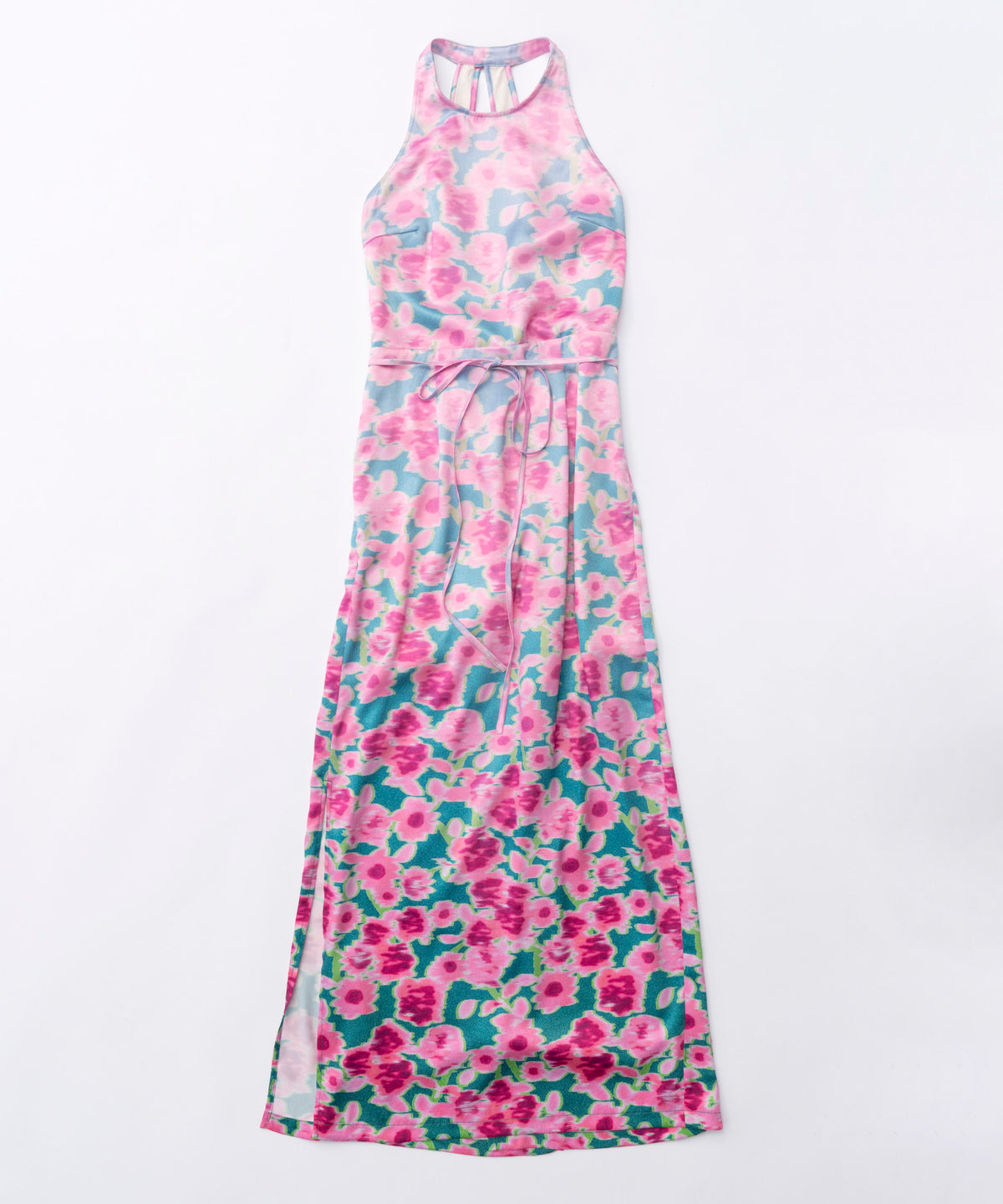 【SALE】Gradation Floral Pattern Wrap Dress
