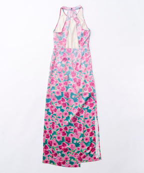 [Sale] Gradation Floral Pattern Wrap Dress
