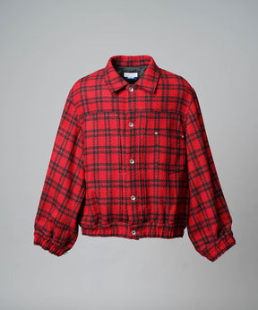 [Italian Dead Stock Fabric] Prime-Over Switching Stand Blouson