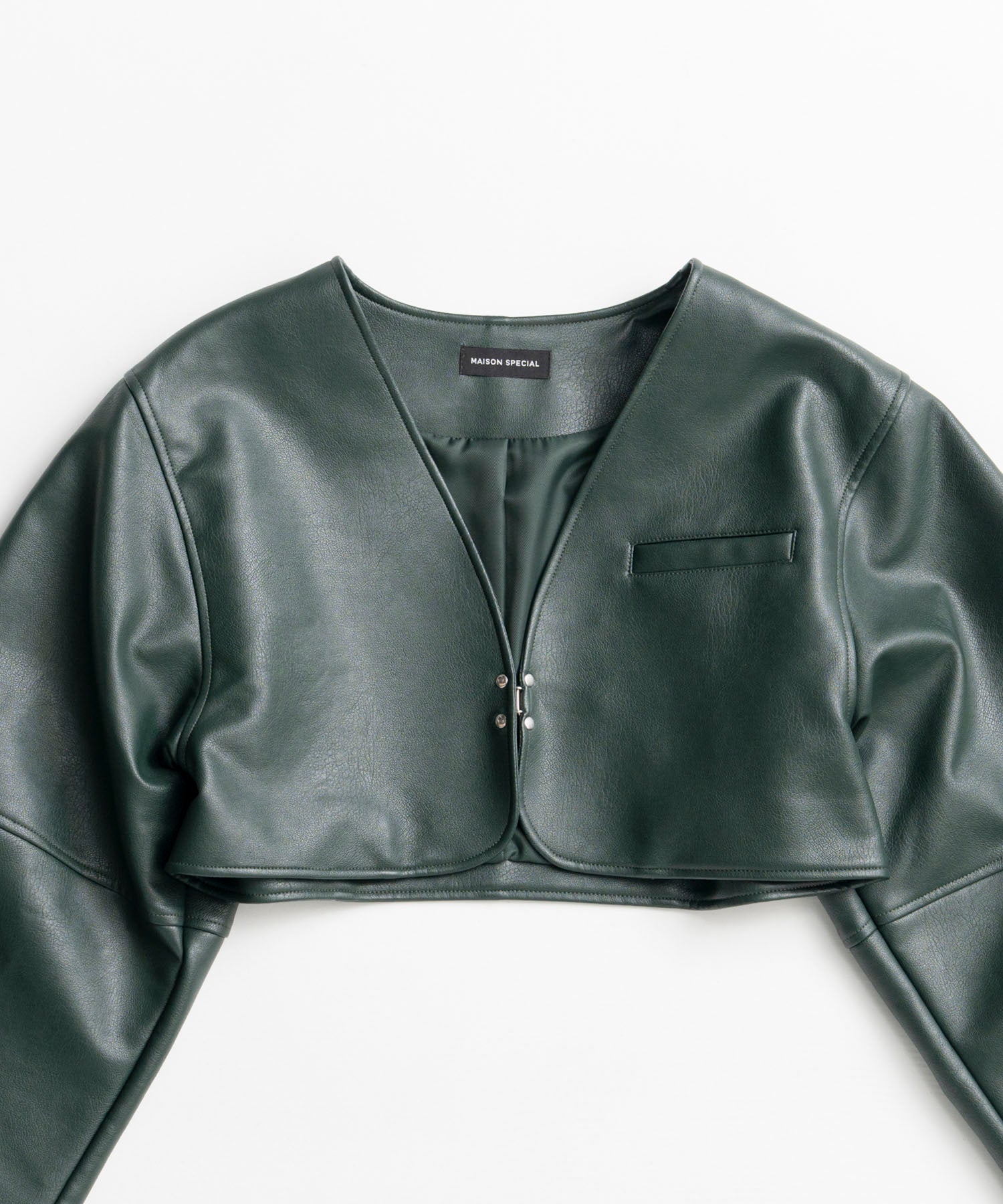【26AUTUMN PRE-ORDER】Vegan Leather Short Jacket