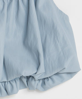 【26SPRING preorder】Gathered Balloon Vegan Leather Bustier