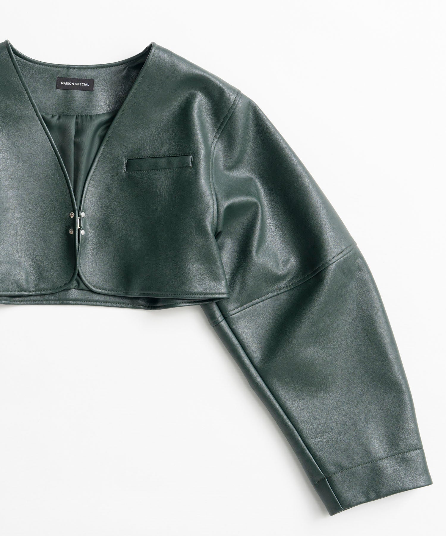 【26AUTUMN PRE-ORDER】Vegan Leather Short Jacket