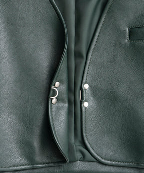【26AUTUMN PRE-ORDER】Vegan Leather Short Jacket