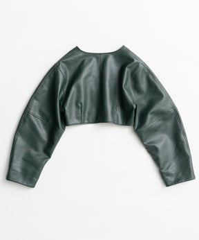 【26AUTUMN PRE-ORDER】Vegan Leather Short Jacket