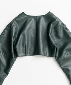 【26AUTUMN PRE-ORDER】Vegan Leather Short Jacket