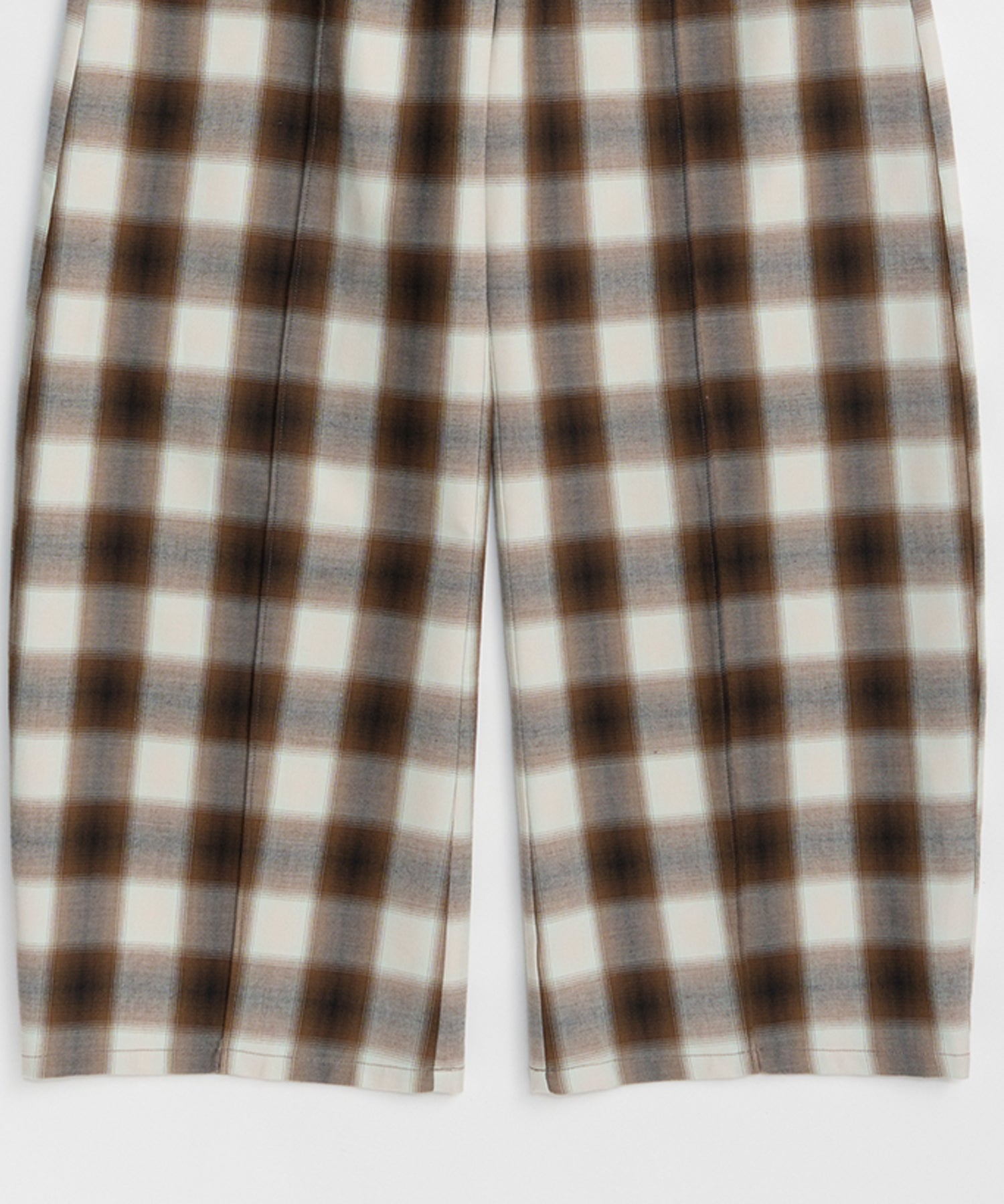 【26SPRING PRE-ORDER】Center Pin Tuck Ombre Check Pants