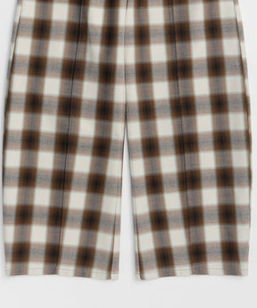 【26SPRING PRE-ORDER】Center Pin Tuck Ombre Check Pants