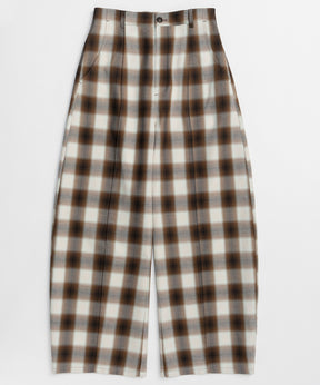 【26SPRING PRE-ORDER】Center Pin Tuck Ombre Check Pants