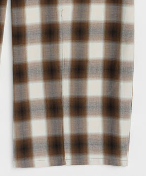 【26SPRING PRE-ORDER】Center Pin Tuck Ombre Check Pants