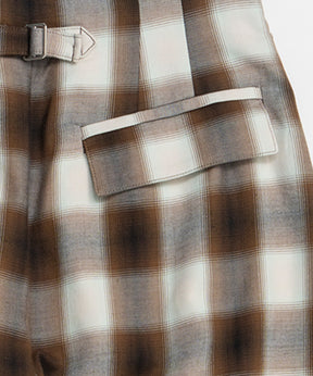 【26SPRING PRE-ORDER】Center Pin Tuck Ombre Check Pants