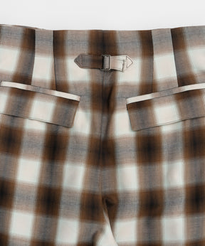 【26SPRING PRE-ORDER】Center Pin Tuck Ombre Check Pants