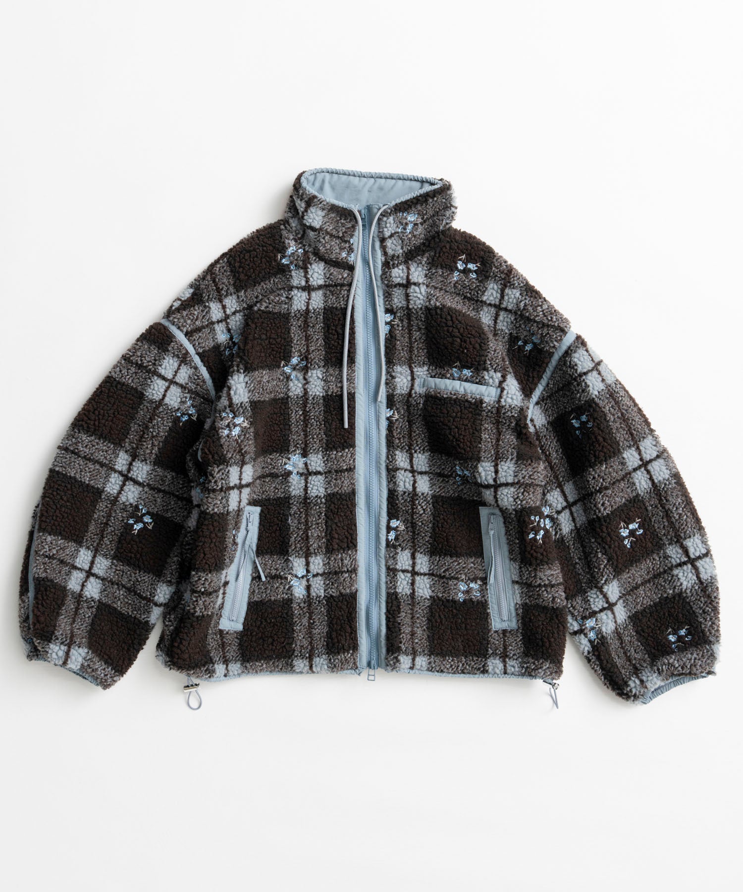 【26AUTUMN PRE-ORDER】Flower Embroidery Boa Blouson