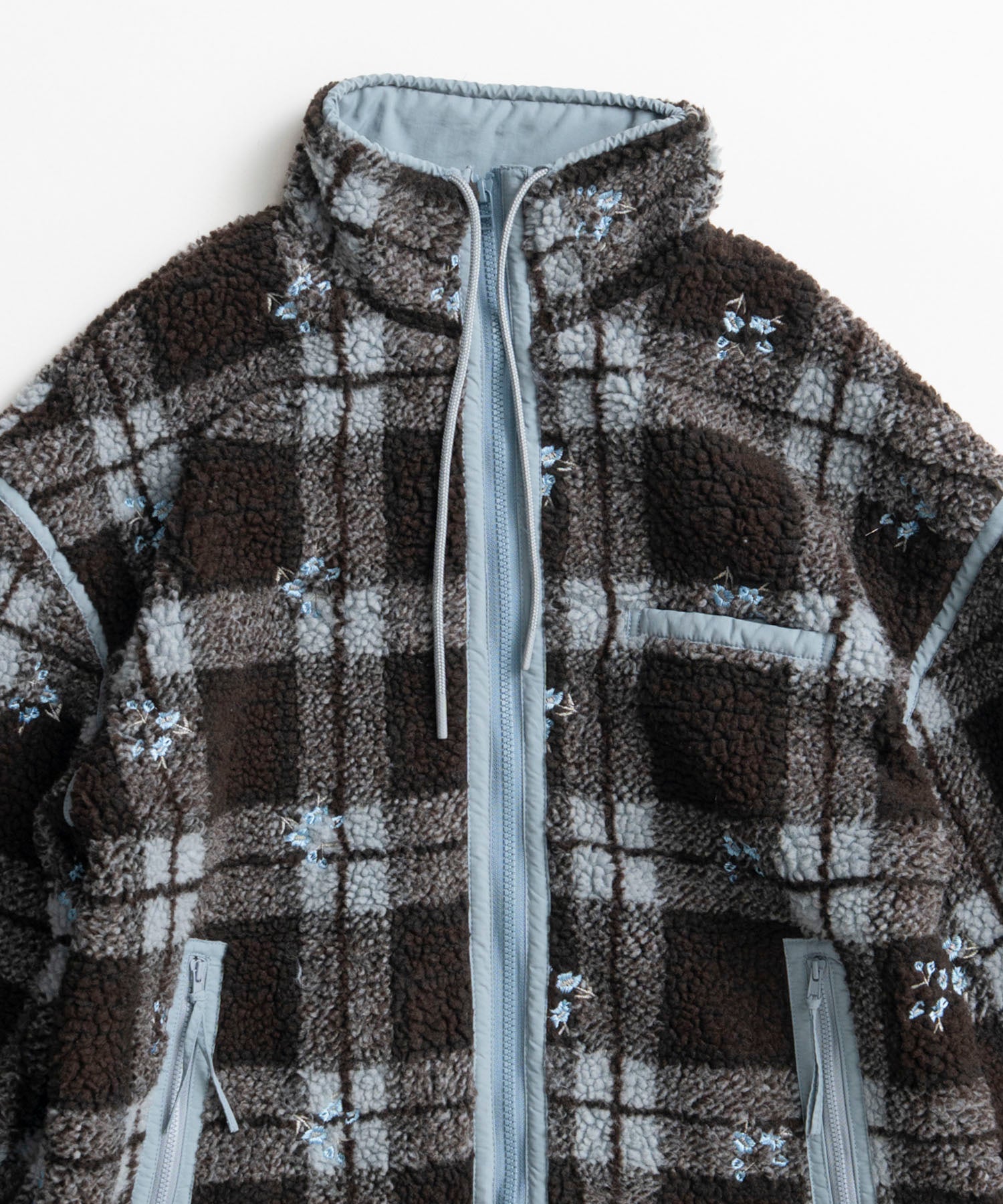 【26AUTUMN PRE-ORDER】Flower Embroidery Boa Blouson