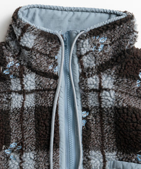 【26AUTUMN PRE-ORDER】Flower Embroidery Boa Blouson