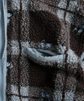 【26AUTUMN PRE-ORDER】Flower Embroidery Boa Blouson