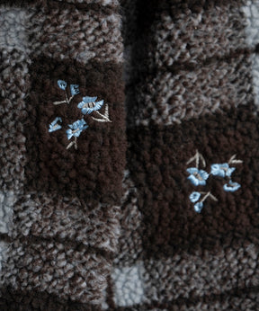 【26AUTUMN PRE-ORDER】Flower Embroidery Boa Blouson