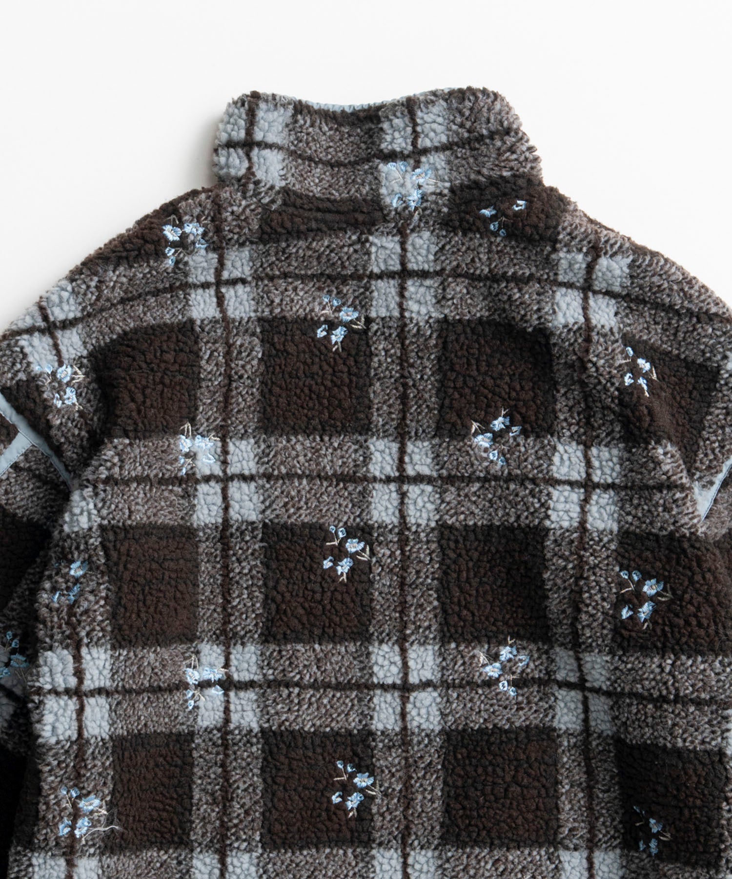 【26AUTUMN PRE-ORDER】Flower Embroidery Boa Blouson