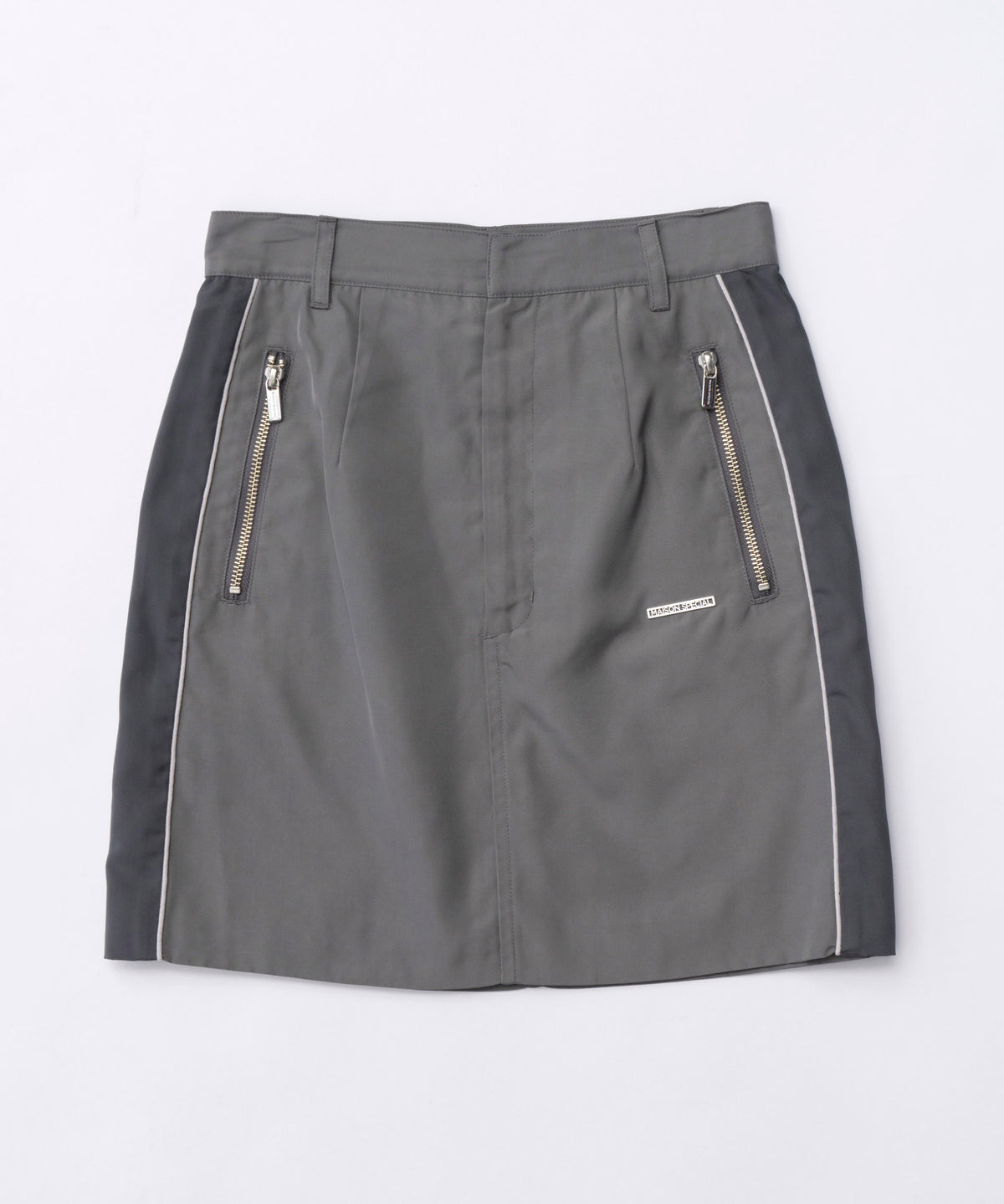 【SALE】Side Line Oxford Mini Skirt