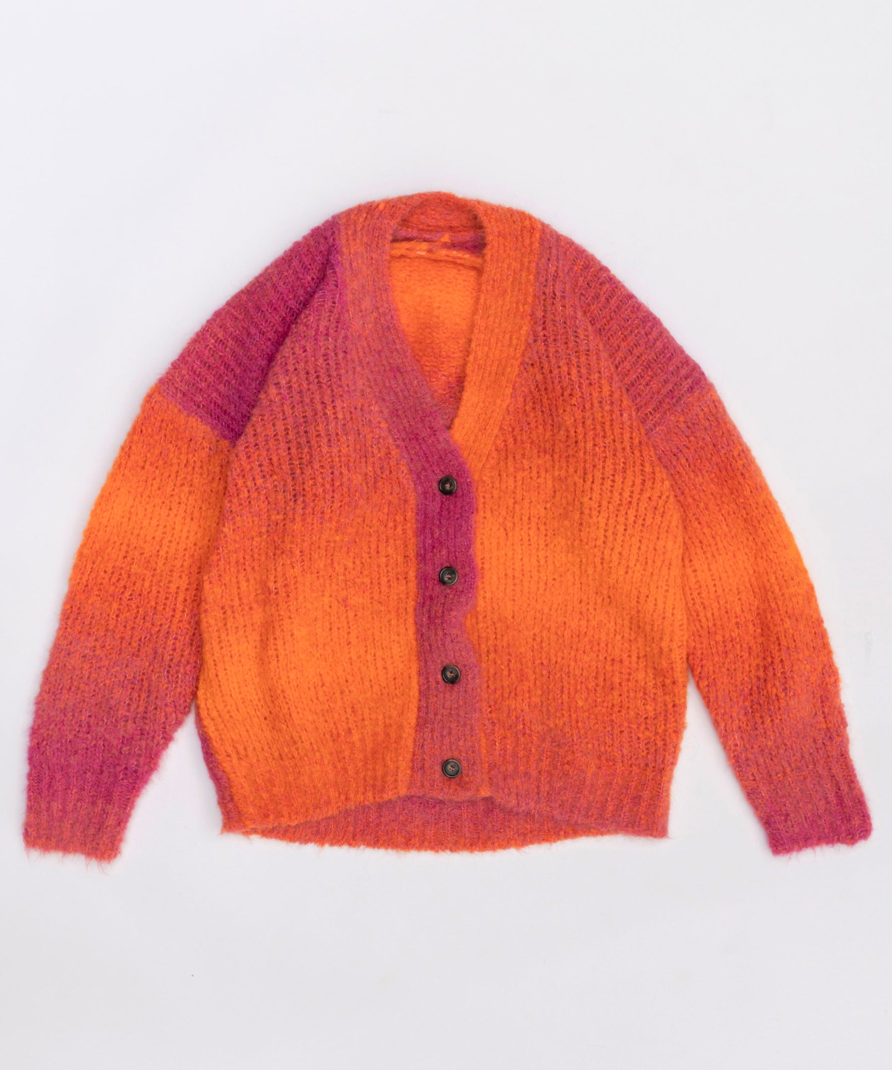 Italian Alpaca Gradation Knit Cardigan