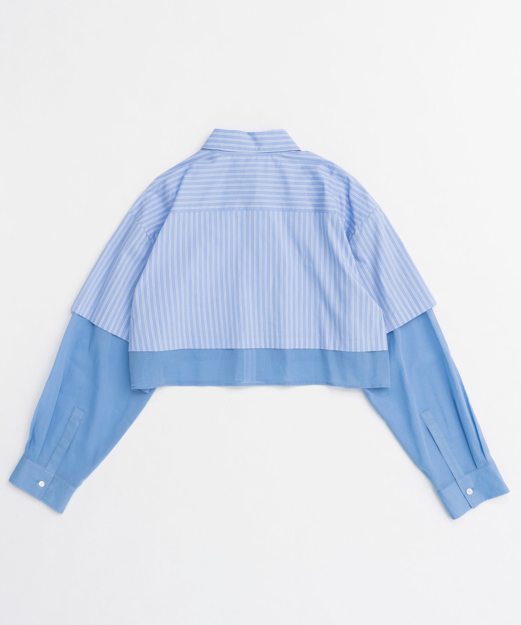 【25SPRING PRE-ORDER】Layered Sheer Fabric Short Length Shirt