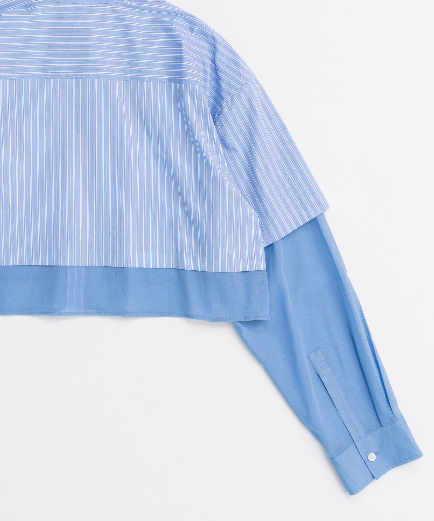 【25SPRING PRE-ORDER】Layered Sheer Fabric Short Length Shirt