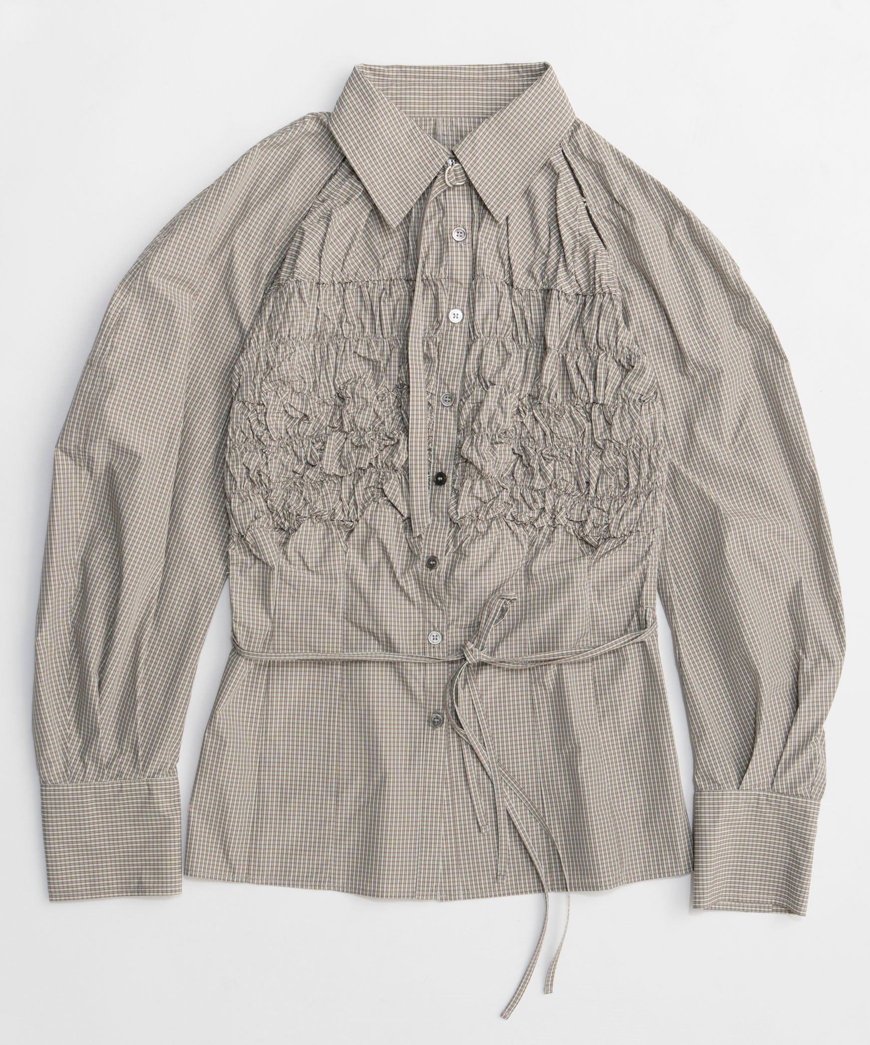 【26SPRING PRE-ORDER】Shirring Fabric Shape Shirt