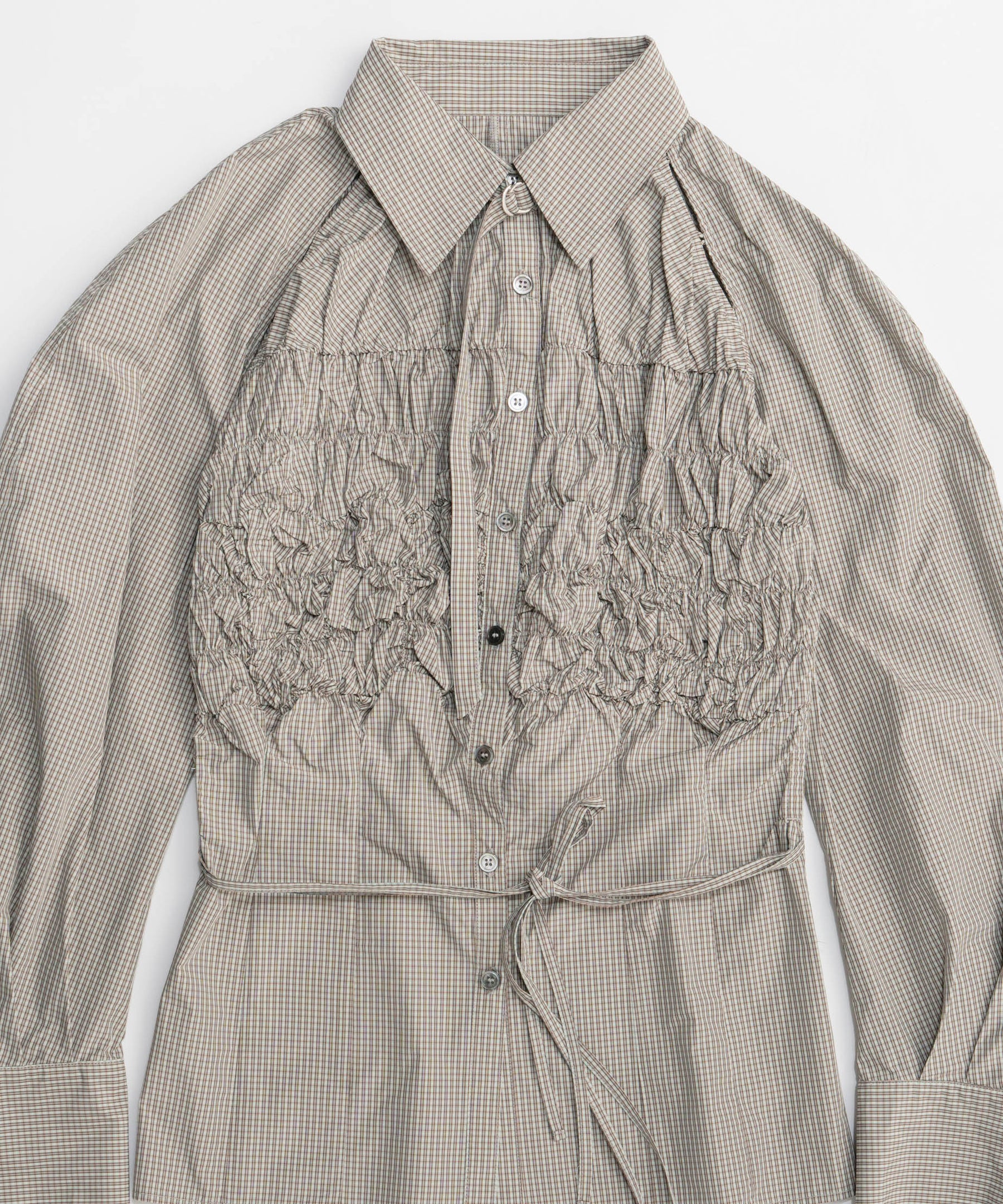 【26SPRING PRE-ORDER】Shirring Fabric Shape Shirt