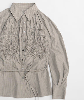 【26SPRING PRE-ORDER】Shirring Fabric Shape Shirt