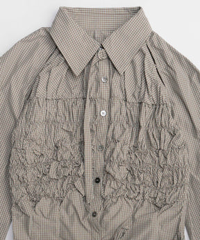 【26SPRING PRE-ORDER】Shirring Fabric Shape Shirt