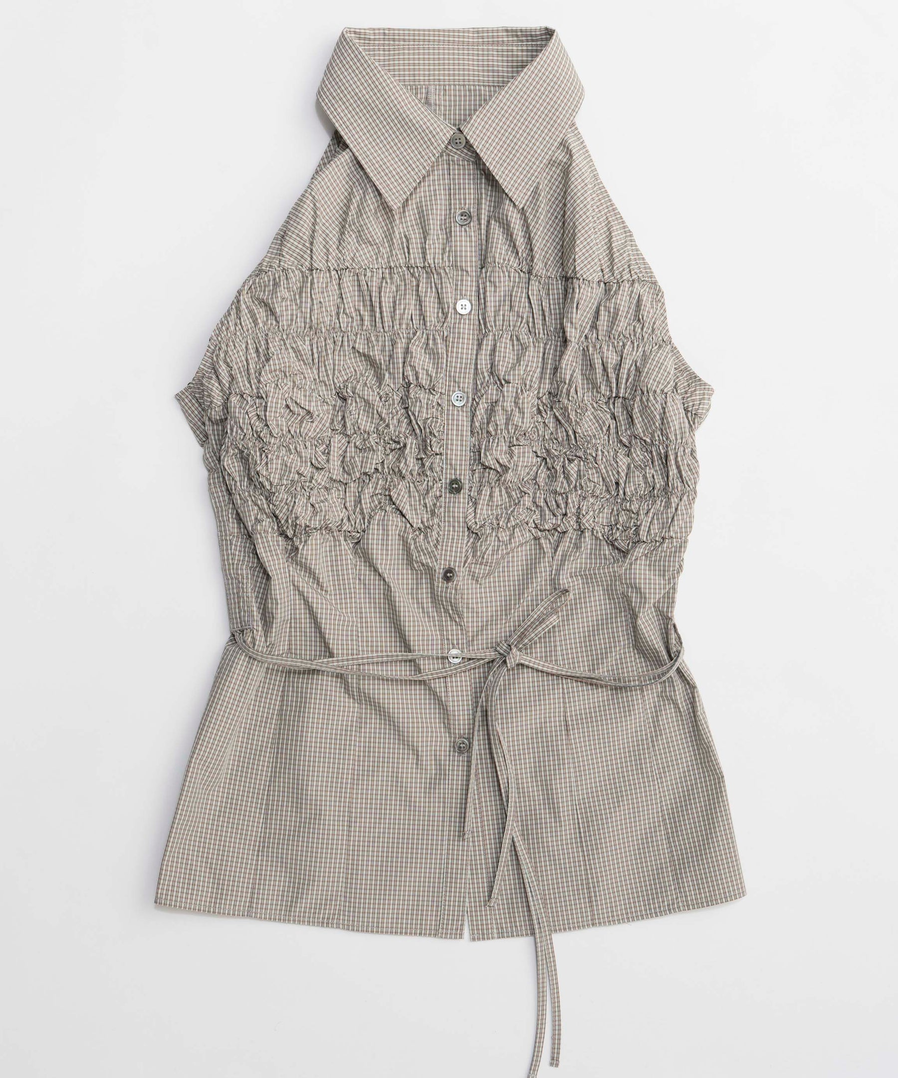 【26SPRING PRE-ORDER】Shirring Fabric Shape Shirt