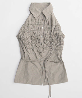 【26SPRING PRE-ORDER】Shirring Fabric Shape Shirt