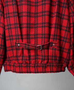 [Italian Dead Stock Fabric] Prime-Over Switching Stand Blouson