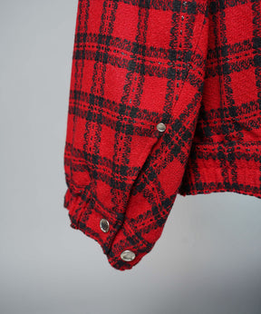 [Italian Dead Stock Fabric] Prime-Over Switching Stand Blouson