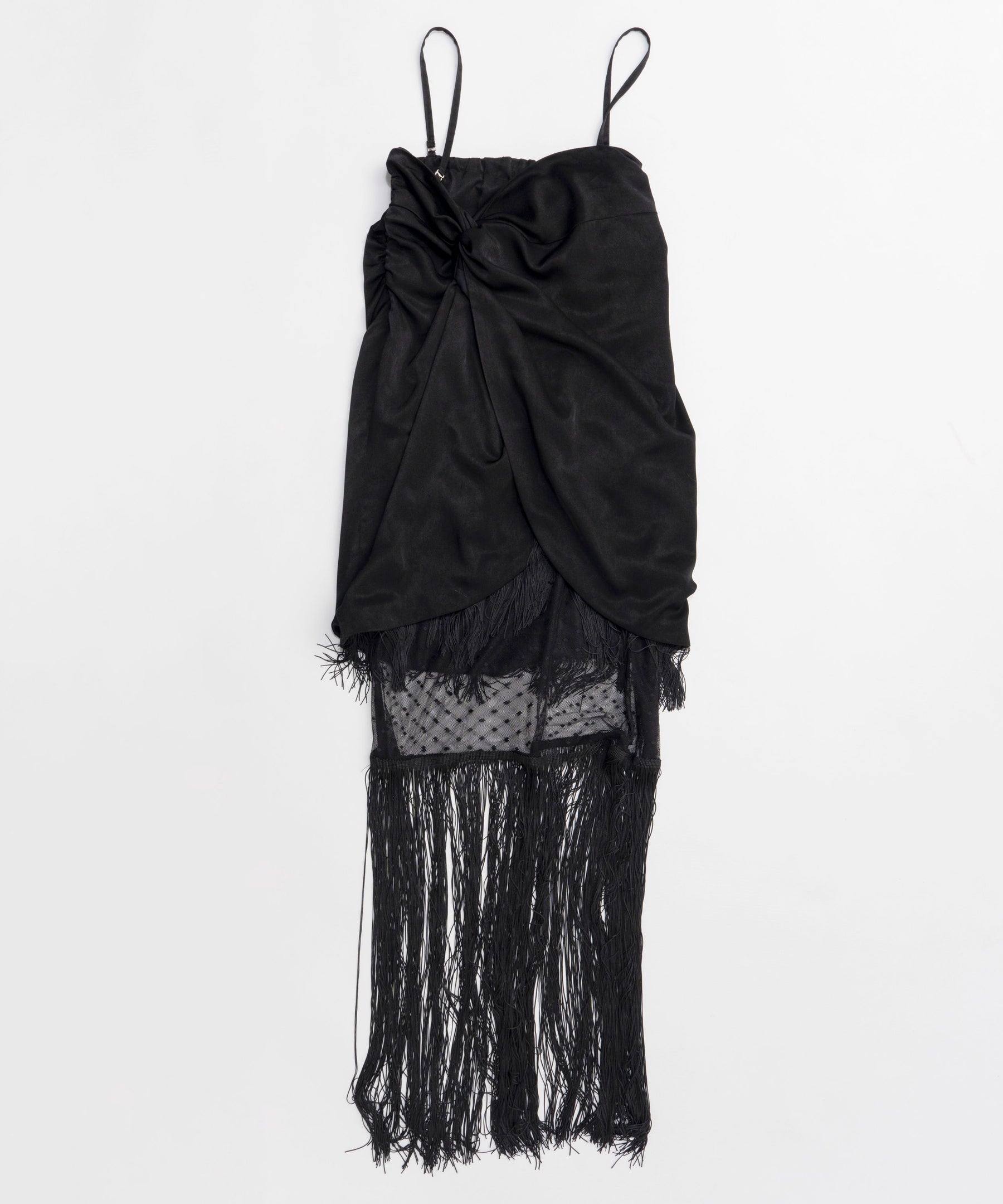 【26SPRING PRE-ORDER】Multi-Way Layered Twist Fringe Skirt