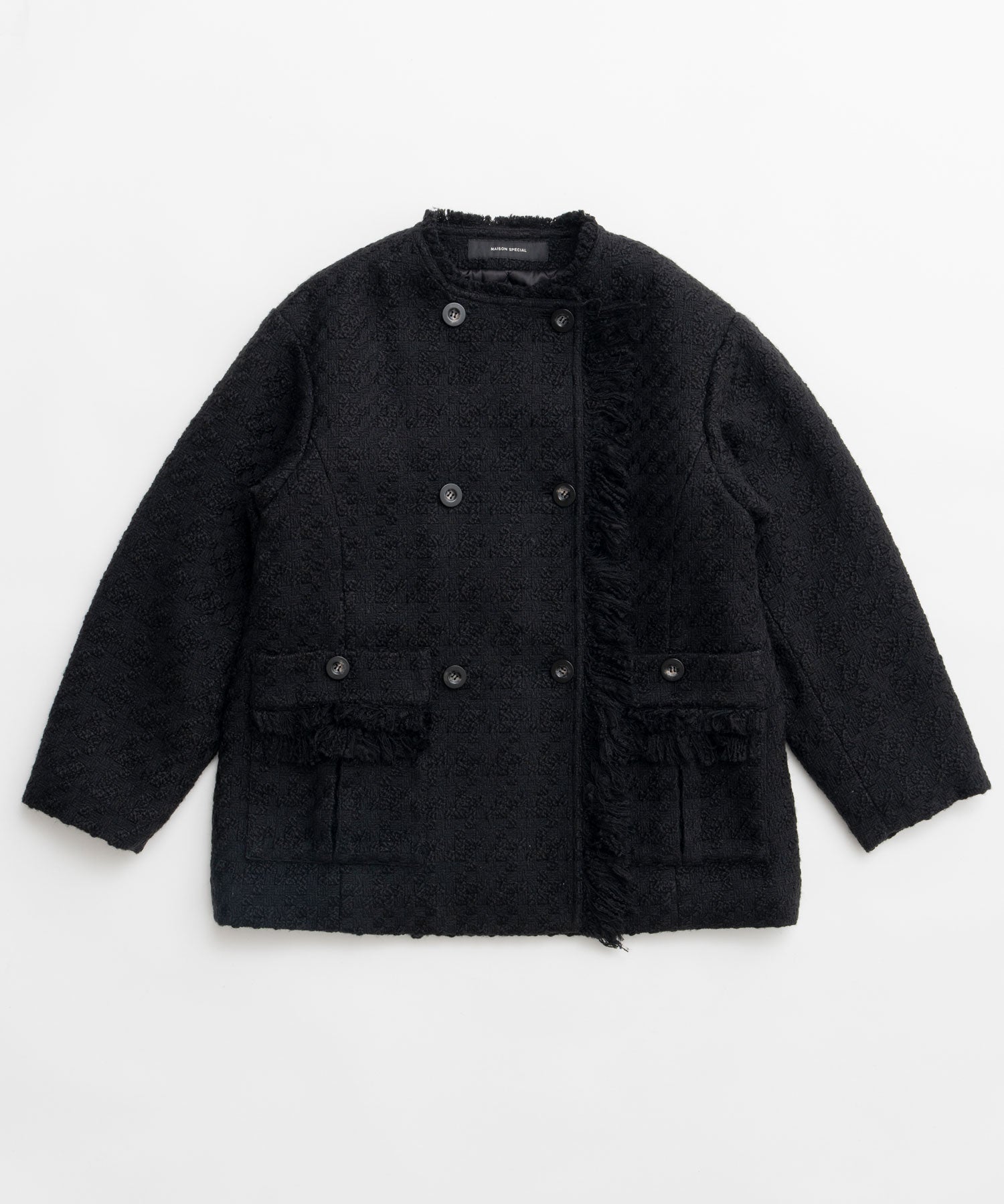 【26WINTER COLLECTION】Double-Breasted Tweed Midi Coat