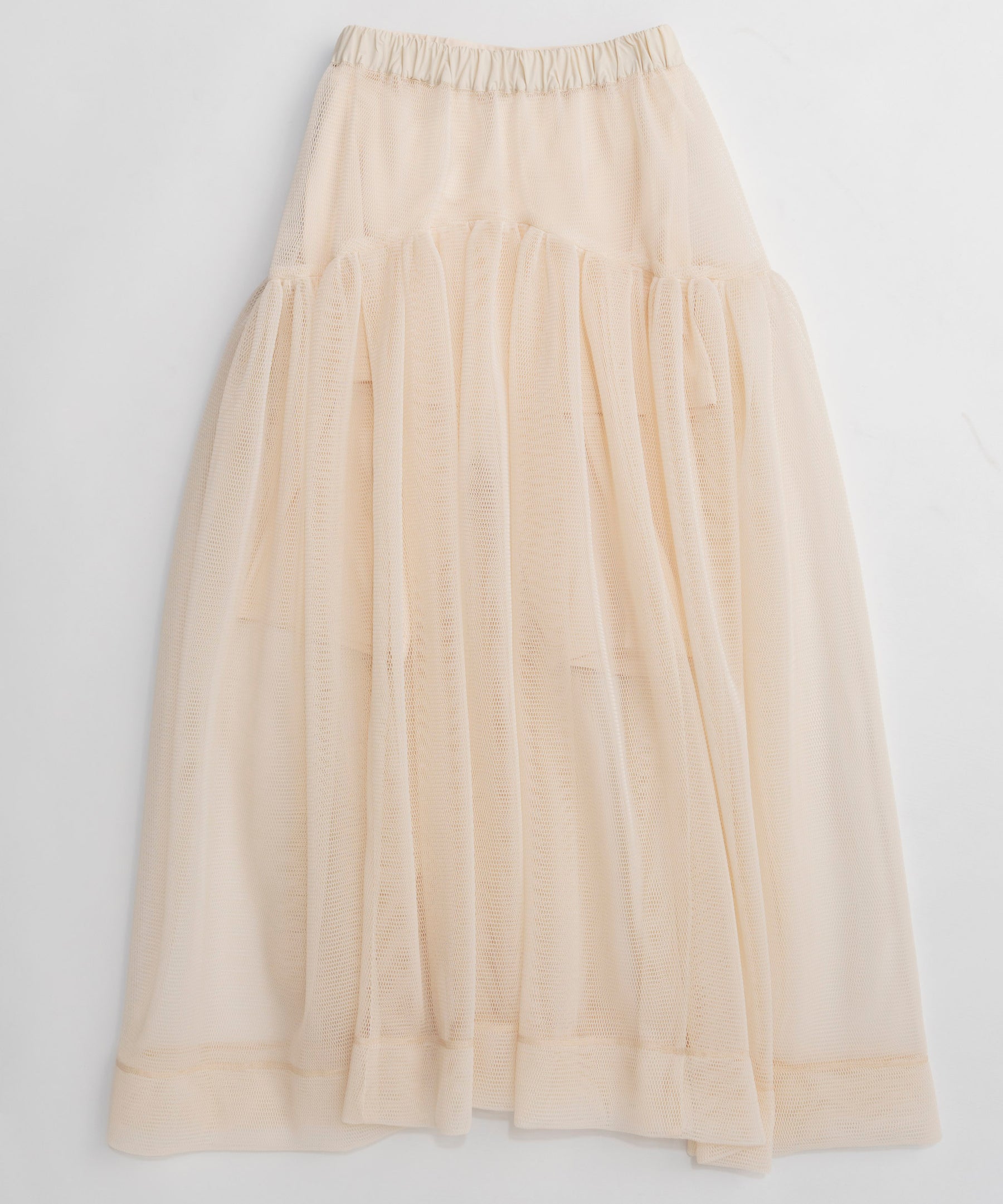 【26SPRING PRE-ORDER】Sponge Mesh Flare Skirt