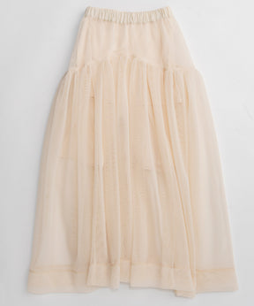 【26SPRING PRE-ORDER】Sponge Mesh Flare Skirt