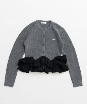【26WINTER PRE-ORDER】Gathered Frill Knit Cardigan