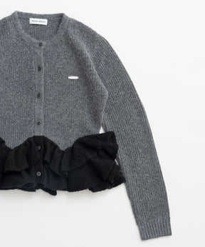 【26WINTER PRE-ORDER】Gathered Frill Knit Cardigan