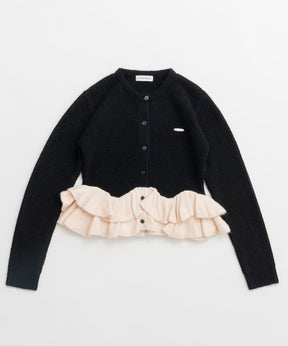 【26WINTER PRE-ORDER】Gathered Frill Knit Cardigan