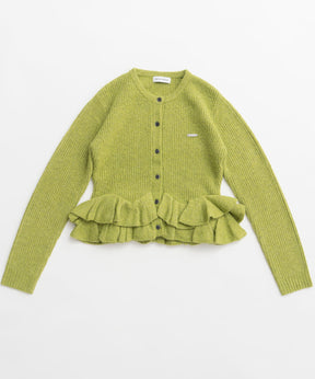 【26WINTER PRE-ORDER】Gathered Frill Knit Cardigan
