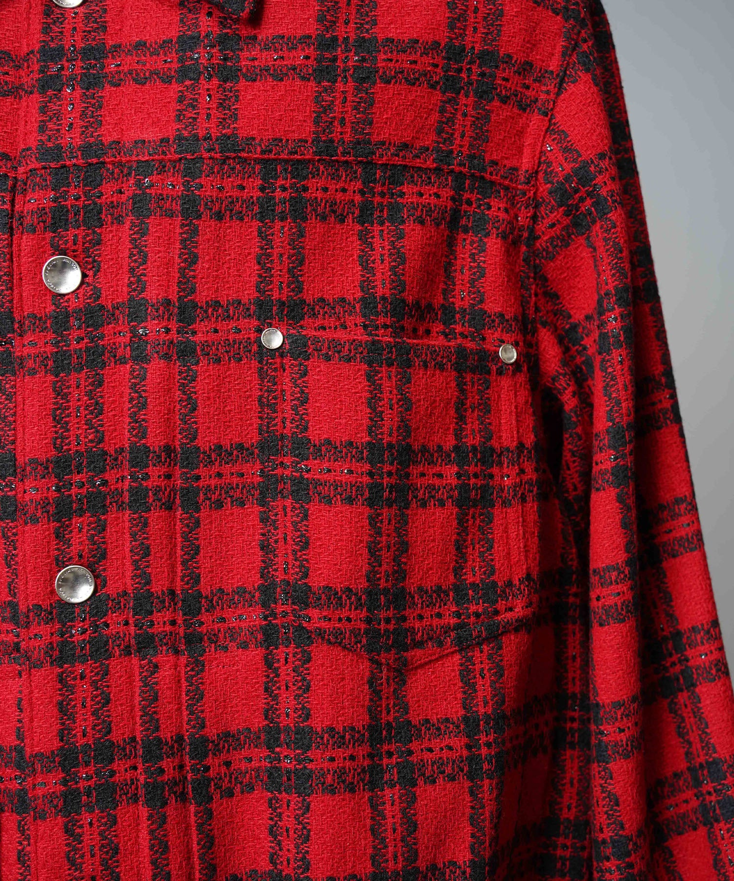 [Italian Dead Stock Fabric] Prime-Over Switching Stand Blouson