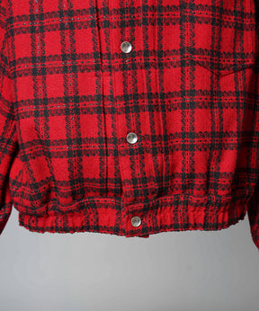 [Italian Dead Stock Fabric] Prime-Over Switching Stand Blouson