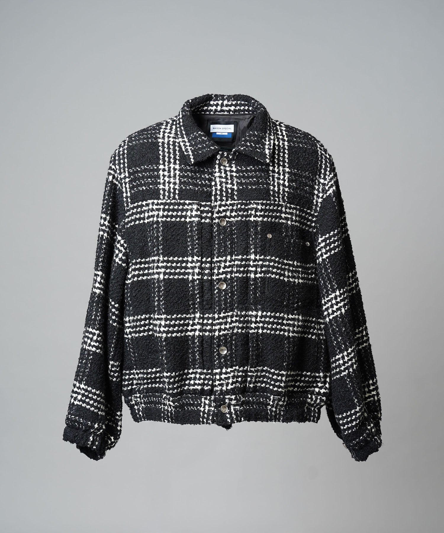 [Italian Dead Stock Fabric] Prime-Over Switching Stand Blouson