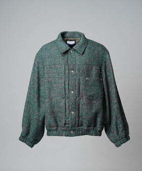 [Italian Dead Stock Fabric] Prime-Over Switching Stand Blouson