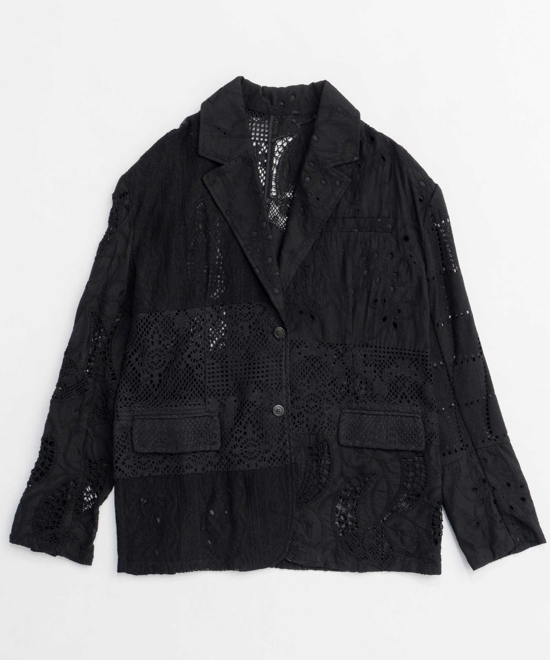 【25SPRING PRE-ORDER】Lace Fabric Docking Jacket