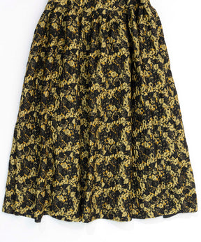 【24AUTUMN PRE-ORDER】Floral Pattern Jacquard Voluminous Skirt